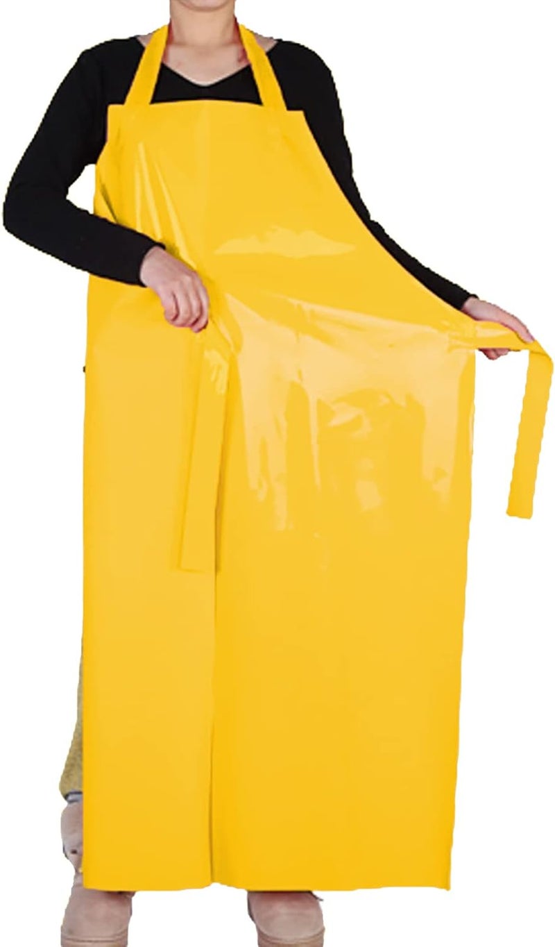 ELEBOX Waterproof Oil Proof Bib Apron Utility Apron Chemical Resistant Apron with Sleeve Work Apron Ultra Lightweight - Image 3